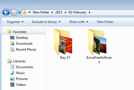 Photos2Folders images sorted