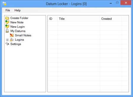 Datum Locker default window