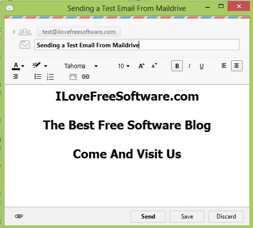 mailbird sending links