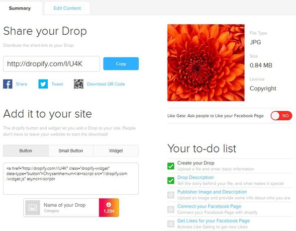 Dropfiy uploading files