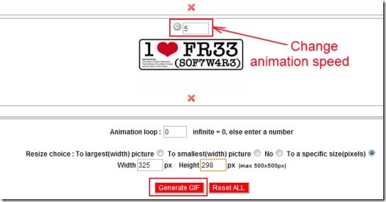 GifMake 02 creating an animated gif online