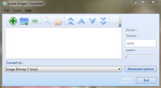 Jouba Images Converter interface