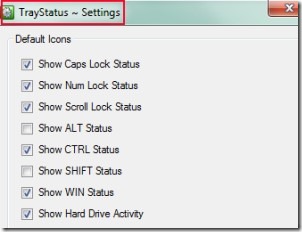 TrayStatus 02 Caps Lock indicator