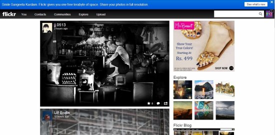 flickr interface