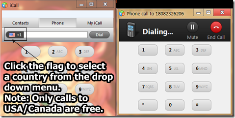 iCall dialpad