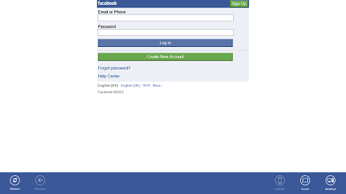 Facebook mobile version