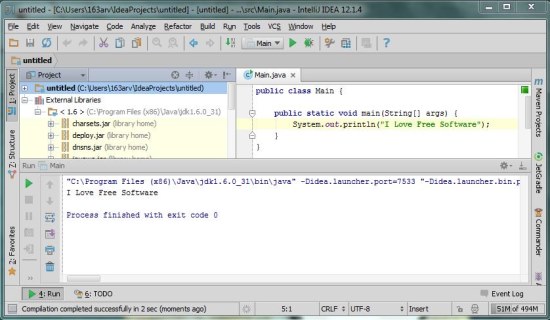 IntelliJ IDEA Community Edition interface