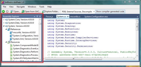 Simple assembly explorer как пользоваться