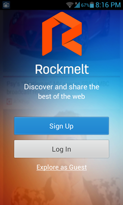 rockmelt social reader