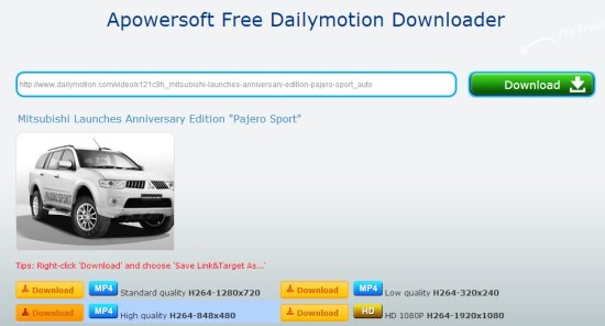 Free Online Dailymotion Downloader to Download Dailymotion Videos