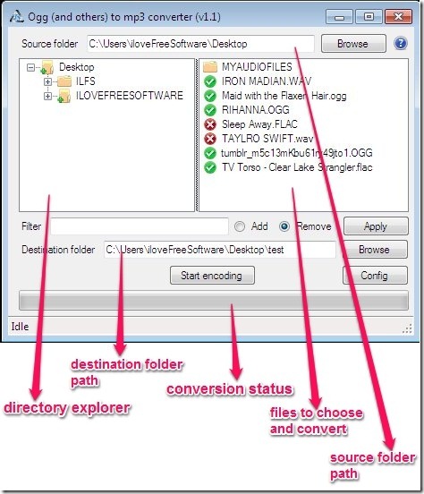 Music2Mp3 Converter interface