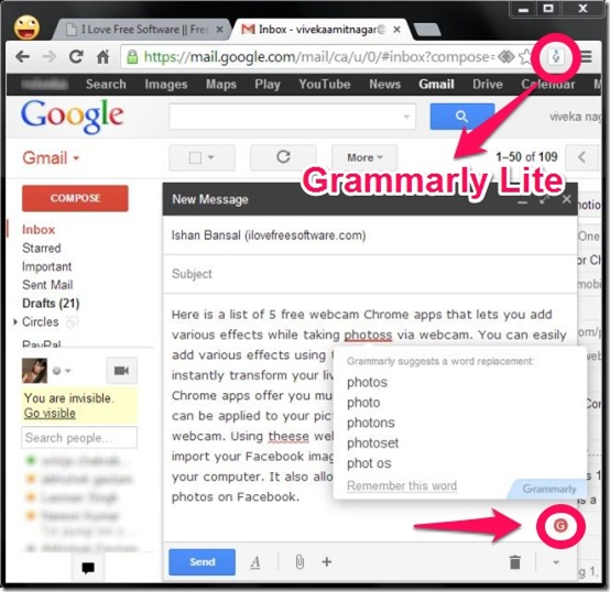 is grammarly a free spell checker in chrome