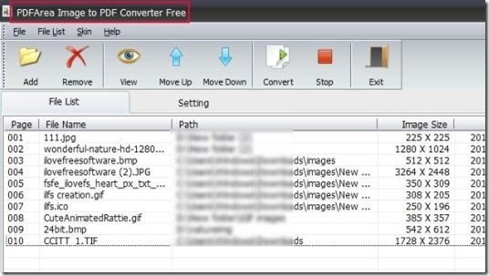 PDFArea Image To PDF Converter Free