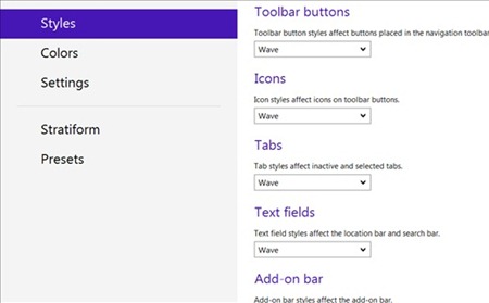 Stratiform settings