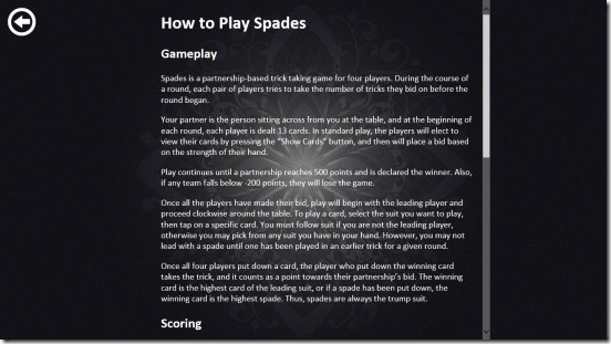 Spades - Game rules