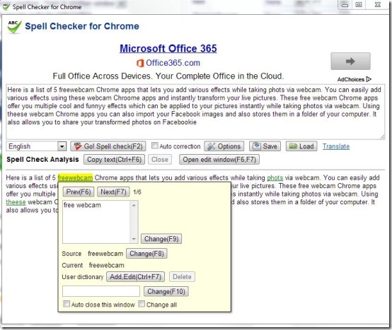 Spell Checker for Chrome 