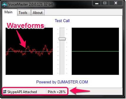 VoiceMaster waveforms