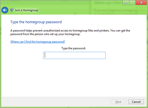 homegroup password