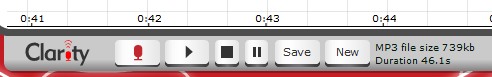 Clarity Recorder- playback controls