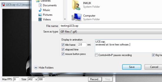 LICEcap- record desktop area