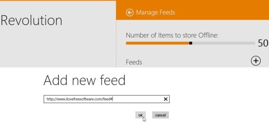 News Revolution - Adding New Feed