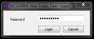 SECUDRIVE - Password Window