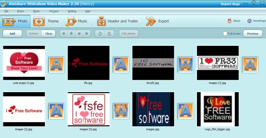 Ainishare Slideshow Video Maker- interface