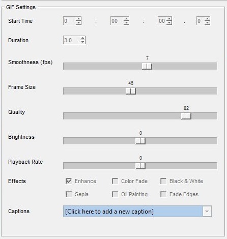 Instagiffer - GIF Settings