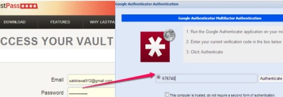 lastpass 2 factor