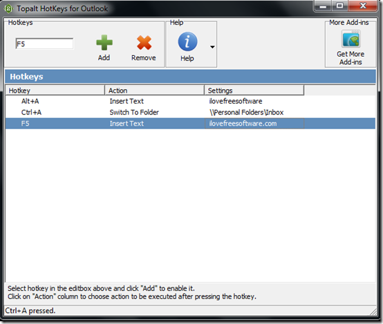 Topalt HotKey-hotkey manager-interface