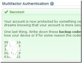 Dreamhost Multifactor Authentication Success