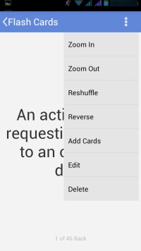 Flash Cards- reshuffle, edit cards