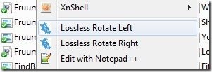 JPEG Lossless Rotator Right Click Menu