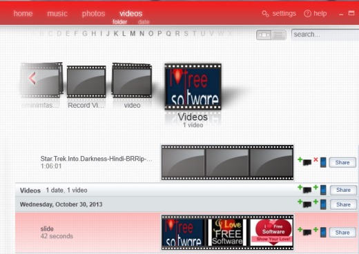 SanDisk Media Manager- browse videos