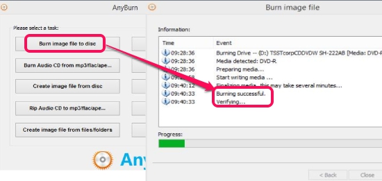 AnyBurn- cd, blue ray, dvd burner software