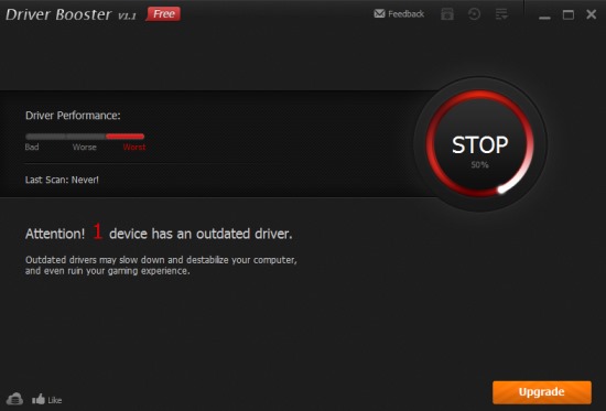 Driver Booster- automatically scan for outdated drivers