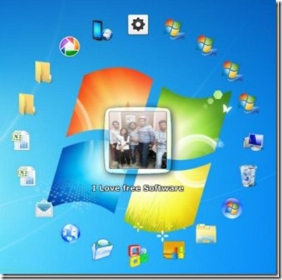 Eusing Launcher- arrange desktop icons-interface