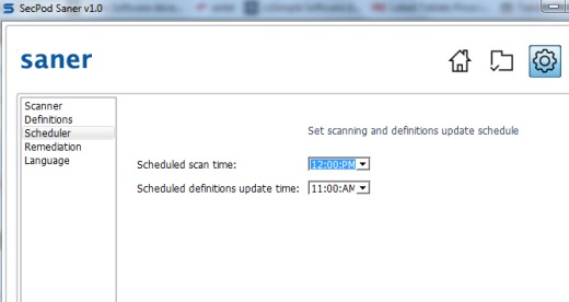 SecPod Saner- scheduler