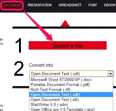 Files-conversion- convert a document