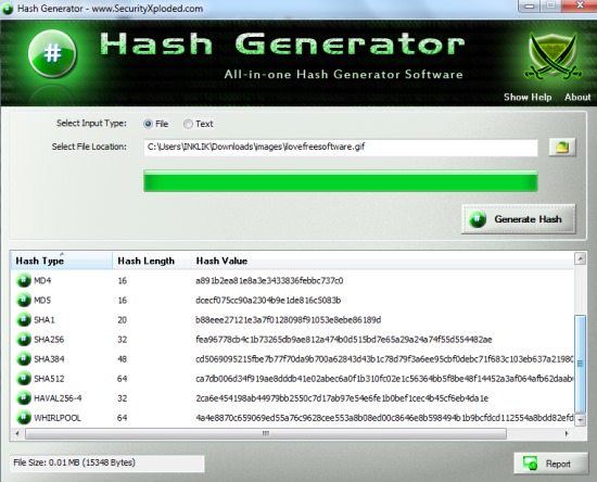 Hash Generator to Check MD5, SHA Family Hash Values of