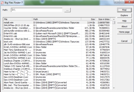 Big Files Finder-7- interface