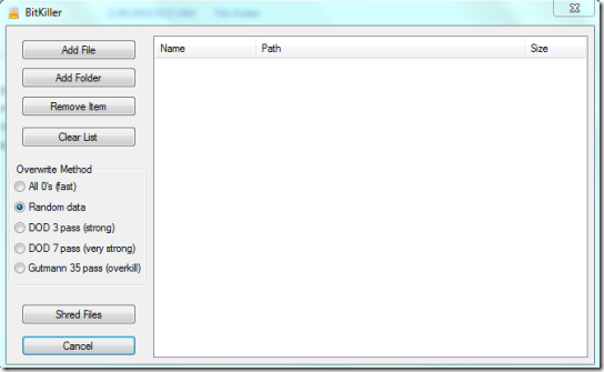 Free Portable File Shredder To Permanently Delete Files BitKiller