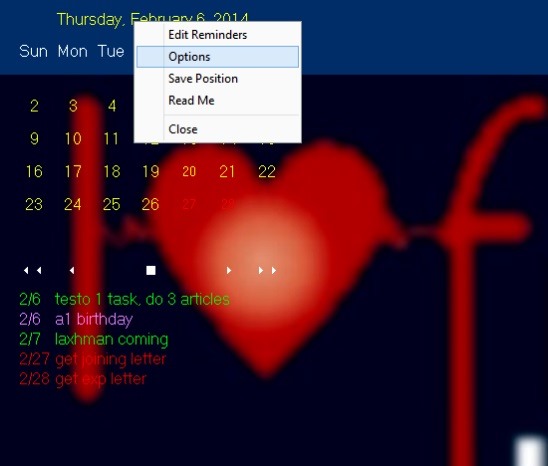 Free Desktop Calendar With Feature To Add Reminders