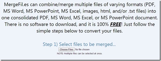 MergeFil.es interface