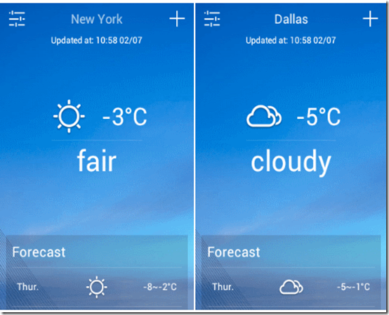 Solo Weather - Difffernt Cities