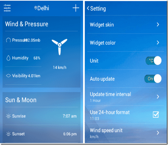 Solo Weather - Settings