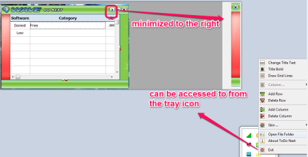 Donext Tray icon and minimizing