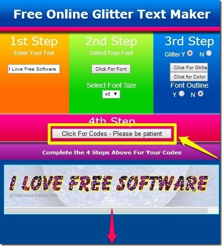 Glitter Text Maker