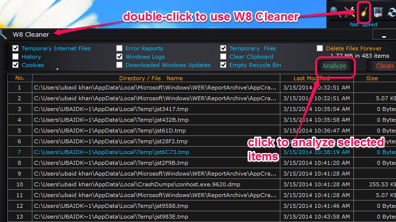 W8 Sidebar Cleaner