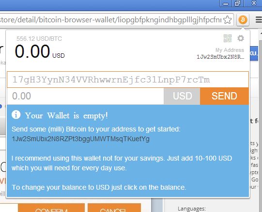 bitcoin extension chrome